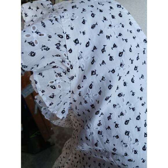 Nwt Loft faux wrap ruffle‎ sleeve dress cotton size 10 - Picture 5 of 7